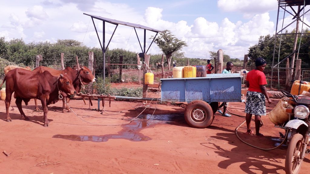 Solar powered community borehole