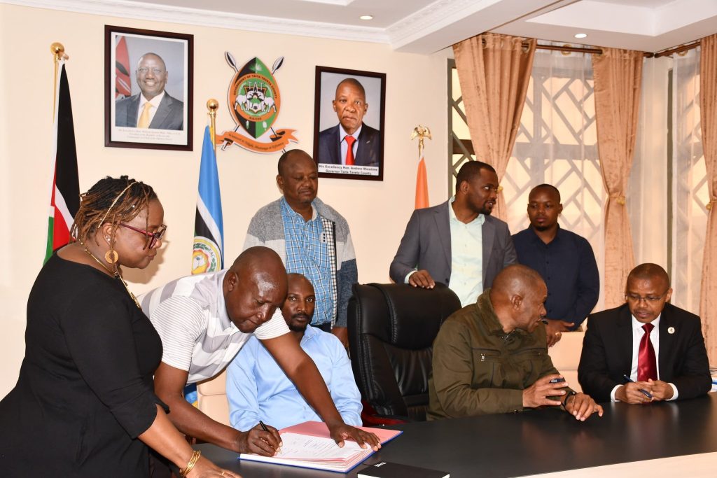 Governor Mwadime Rural Water MOU with Rural water management solutions